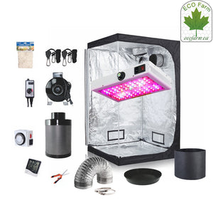 ECO Farm 4*4 FT(48*48*80 Inch/ 120*120*200 CM) DIY Grow Package Indoor Complete Kit Growing System