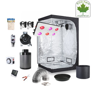 ECO Farm 4*4 FT(48*48*80 Inch/ 120*120*200 CM) DIY Grow Package Indoor Complete Kit Growing System