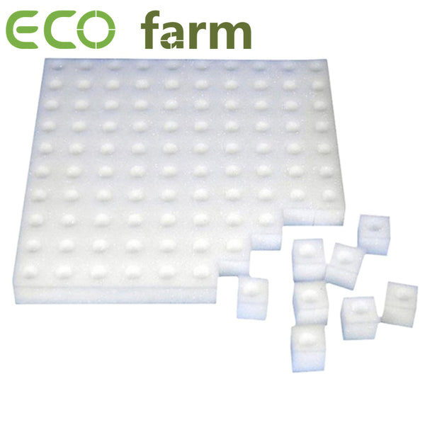 ECO Farm100pcs White Hydroponic Nursery Pots Seedlings Garden Cultivation Plant Sponge