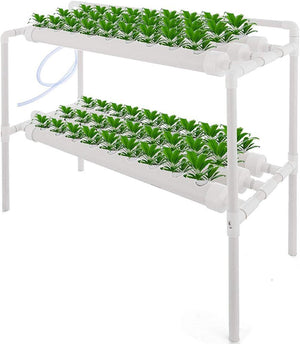 ECO Farm Vertical Farming 2 Layer 6 Pipes 54 Plant Sites Hydroponic Grow Kit Portable Equipment