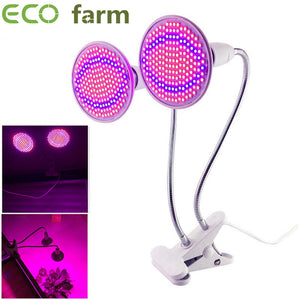ECO Farm Adjustable LED Grow Light Garden Flowering Plant Light Dual Head Clip Led Grow Light Strips