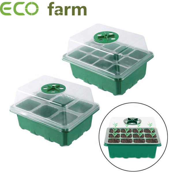 ECO Farm Garden Plant Nursery Pot With Lid12 Cell Germination Starter Seedling Tray With Dome