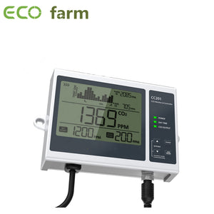 ECO Farm Digital CO2 Monitor Regulator Controller With Remote Sensor For Indoor Hydroponics