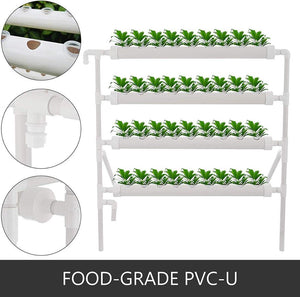 Hydroponic Grow Kit 4 Pipes 4 Layers 36 Plant Sites Food Grade System Melons