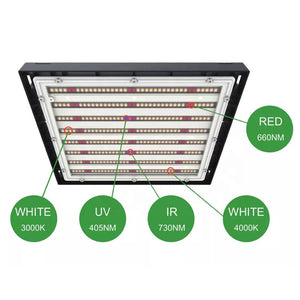 ECO Farm 150W LED Grow Light IP65 Grade Samsung Chips Full Spectrum Dimmable LED Grow Light + UV IR