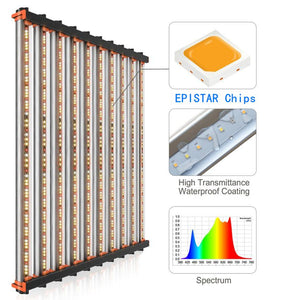 ECO Farm 650W LED Grow Light Strips With Epistar Chip Full Spectrum Easy Set Up Light