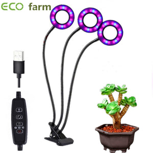 ECO Farm Three Head Led Grow Light Clip Adjustable USB Type Light Strips