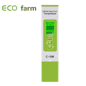 ECO Farm 5 in 1 C-100  TDS/EC/SALT/S.G./ Digital Water Quality Temperature Monitor