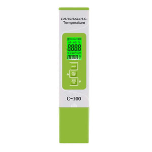 ECO Farm 5 in 1 C-100  TDS/EC/SALT/S.G./ Digital Water Quality Temperature Monitor