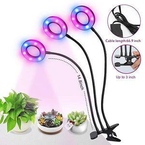 ECO Farm 36W USB Clip Plant Light Dimmable LED Full Spectrum LED Grow Light