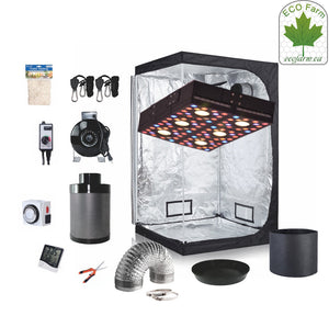 ECO Farm 4*4 FT(48*48*80 Inch/ 120*120*200 CM) DIY Grow Package Indoor Complete Kit Growing System