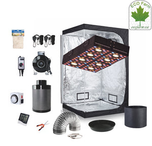 Eco Farm 5*5 FT(60*60*80 Inch/ 150*150*200 CM) DIY Grow Package Indoor Grow Tent Complete Kit