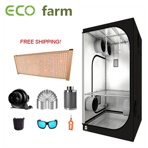 ECO Farm 3.3'x3.3' Essential Grow Tent Kit - 240W Samsung 301H UV+IR Quantum Board