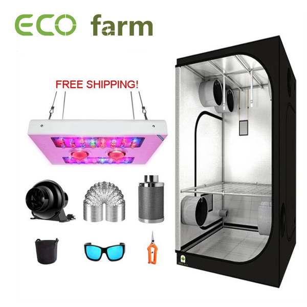 ECO Farm 3.3'x3.3' Essential Grow Tent Kit - 440W X4 Series COB LED Grow Light