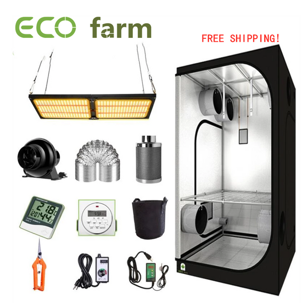 ECO Farm 3'x3' Complete Grow Tent Kit - 240W Samsung 301B Chips Quantum Board