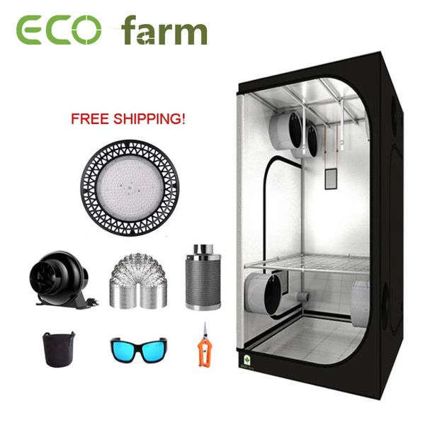 ECO Farm 3'x3' Essential Grow Tent Kit - 100W*2 UFO LED Grow Light