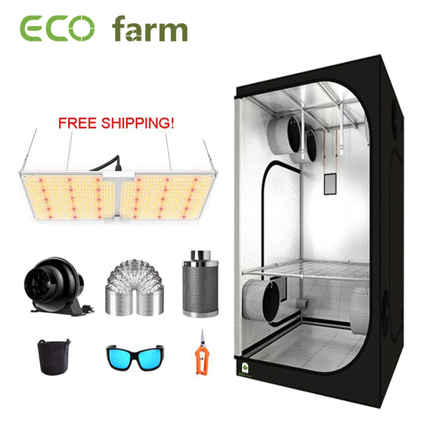 ECO Farm 3'x3' Essential Grow Tent Kit - 220W Samsung 301B Chips Waterproof Quantum Board