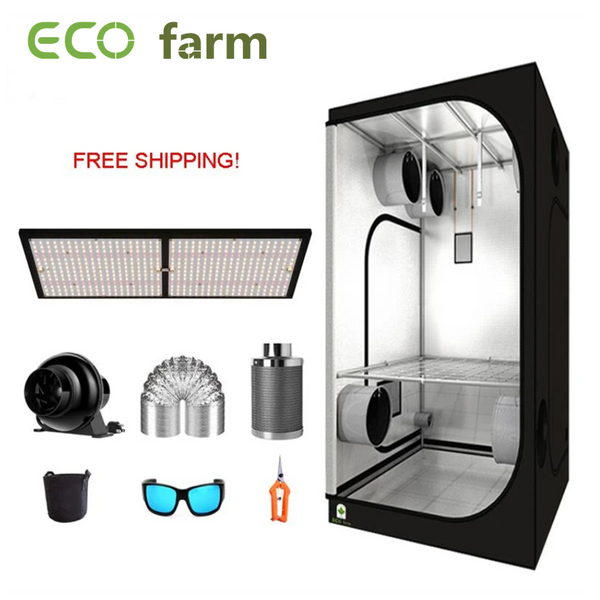ECO Farm 3'x3' Essential Grow Tent Kit - 240W Samsung 301B+660nm+730nm Quantum Board