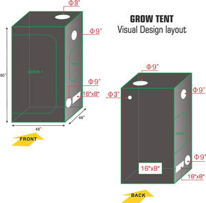 Eco Farm 4*4FT (48*48 Inch/ 120*120 CM) Tent Hydroponics Indoor Grow Tent