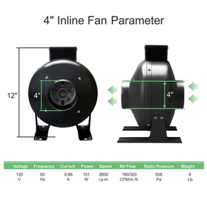 ECO Farm Mixed Flow Inline Duct Fan For Grow Room Tent