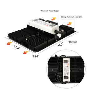 ECO Farm 200W Full Spectrum LED Grow Light With Meanwell Driver Samsung 301B CREE Chips New Upgrade